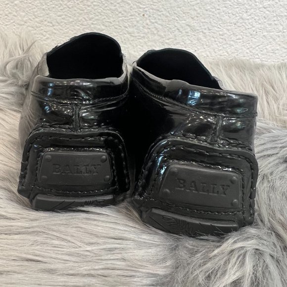 BALLY BLACK Womens Loafers Signature Striped Ribbon Horsebit Loafers Sz US 6 - Picture 8 of 12